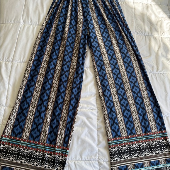 Urban Mango Women’s Large Blue Wide Leg Pants - Picture 5 of 10